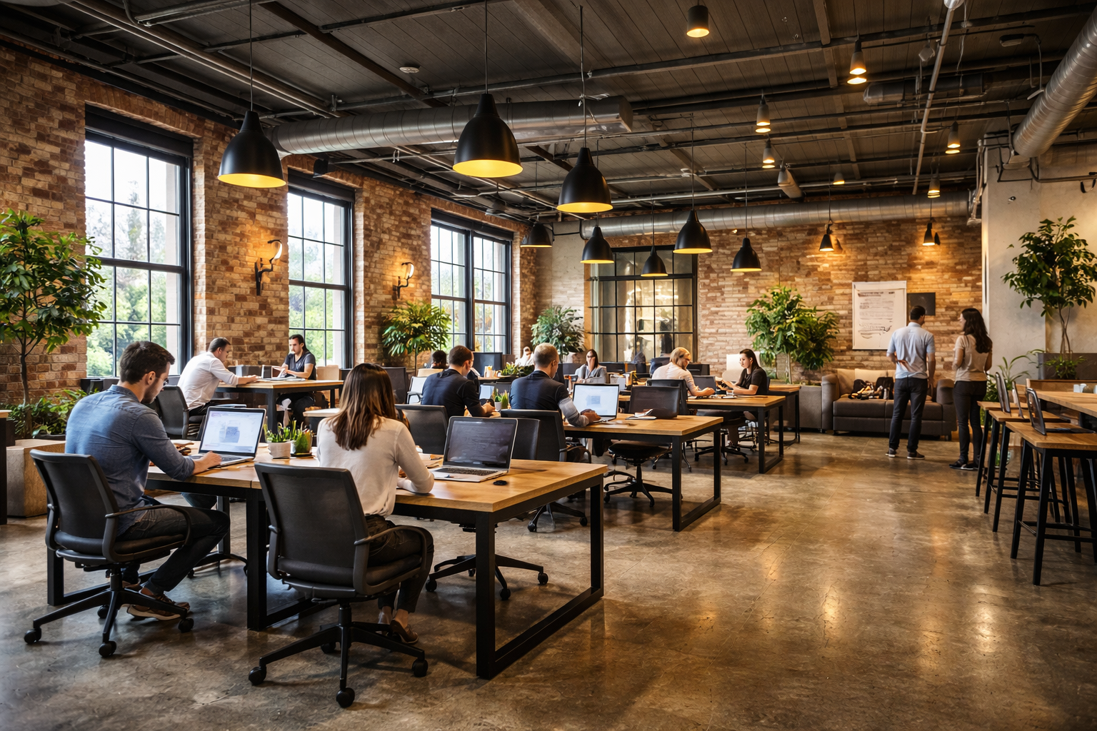 Modern office lobby interior